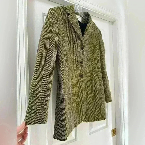 Rena Rowan VTG New Houndstooth Wool Blend Blazer Jacket Sz 14 Women Button Front - Picture 2 of 8